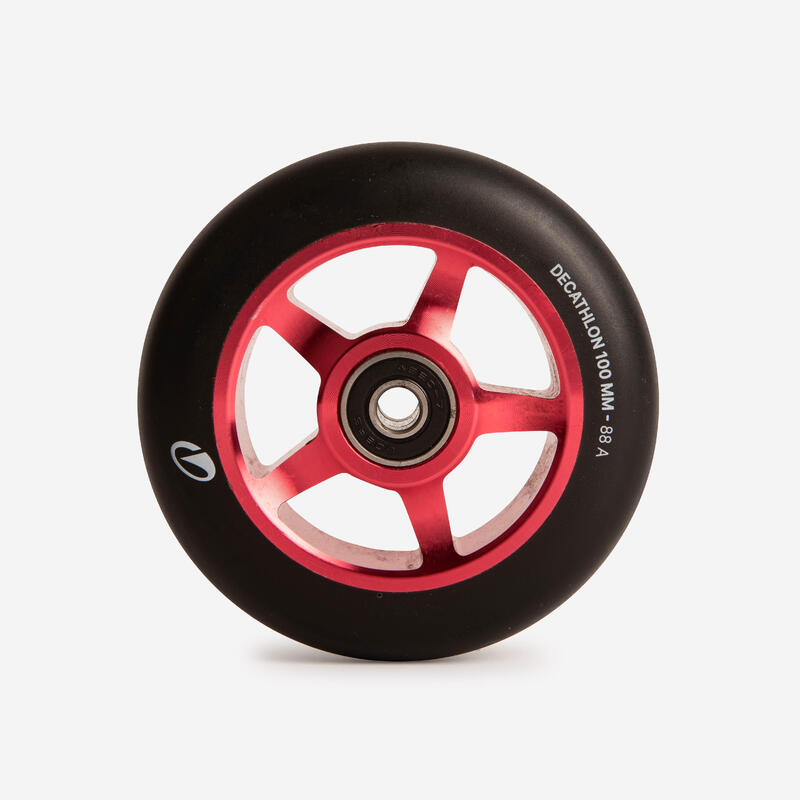 Roue trottinette freestyle core alu nouge pu noir 100 mm NOUVEAUTÉ                      3 modèles disponibles 1500€    DECATHLON Roue trottinette freestyle core alu nouge pu noir 100 mm  (110)   