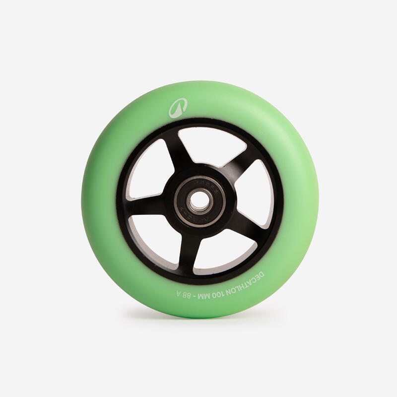 Roue trottinette freestyle core alu noir pu blanc 100 mm NOUVEAUTÉ                      3 modèles disponibles 1500€    DECATHLON Roue trottinette freestyle core alu noir pu blanc 100 mm  (109)   