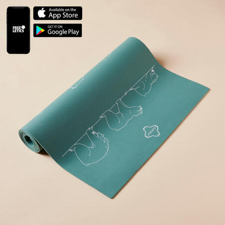 КОВРИК ДЛЯ ЙОГИ ДЛЯ ДЕТЕЙ 5 ММ ХАКИ «МЕДВЕЖОНОК» 150смх60см