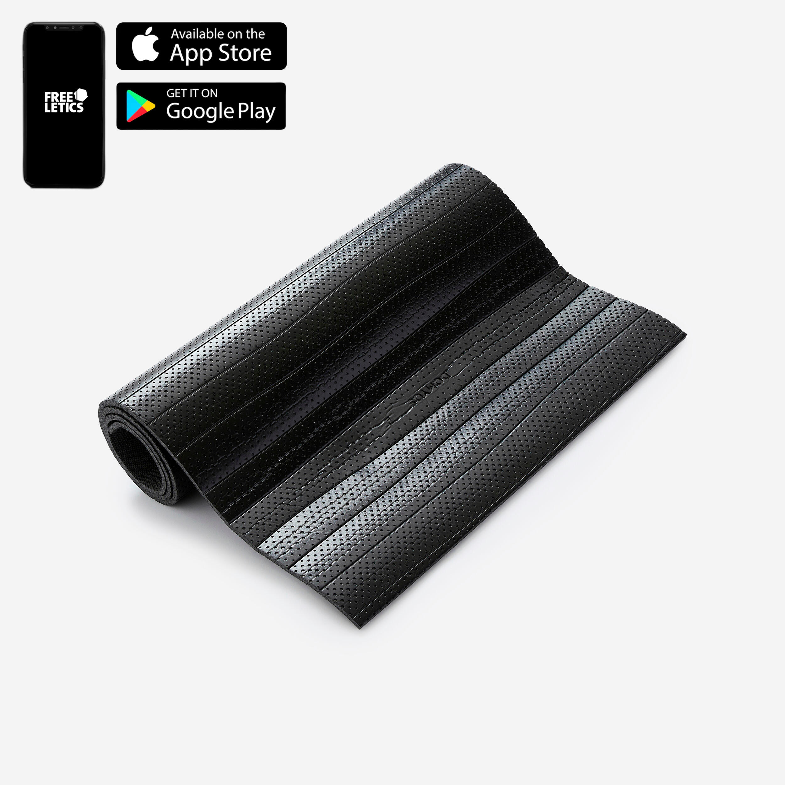 Tapete de fitness resistente de 140 cm × 50 cm × 7 mm negro 100 2/7