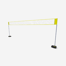 Set (filet et poteaux) de beach volley bv500 ajustable jaune