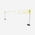 Set (filet et poteaux) de beach volley bv500 ajustable jaune