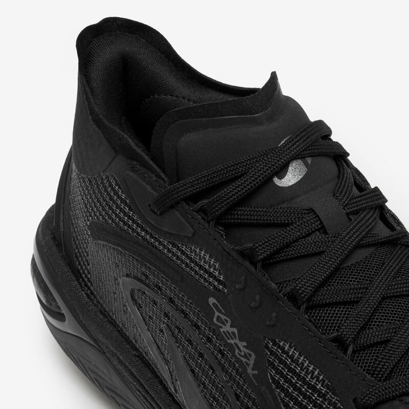 Ghete de baschet înălțime medie, Canaveral 900 Negru, unisex.