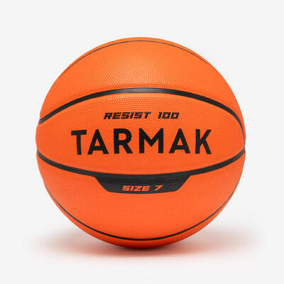 Basketbal voor kinderen en volwassenen r100 maat 7 oranje.
