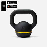 Cast Iron Kettlebell with Rubber Base - 12 kg