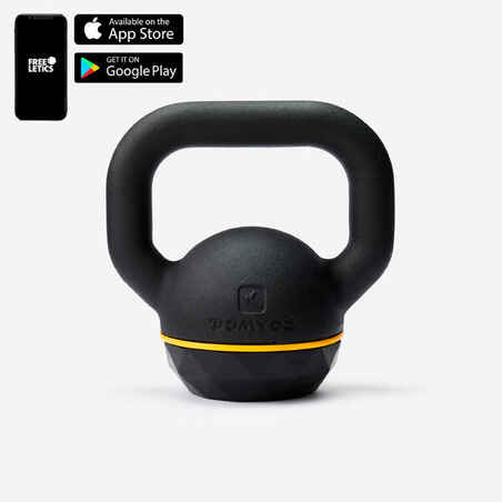 Cast Iron Kettlebell with Rubber Base - 12 kg