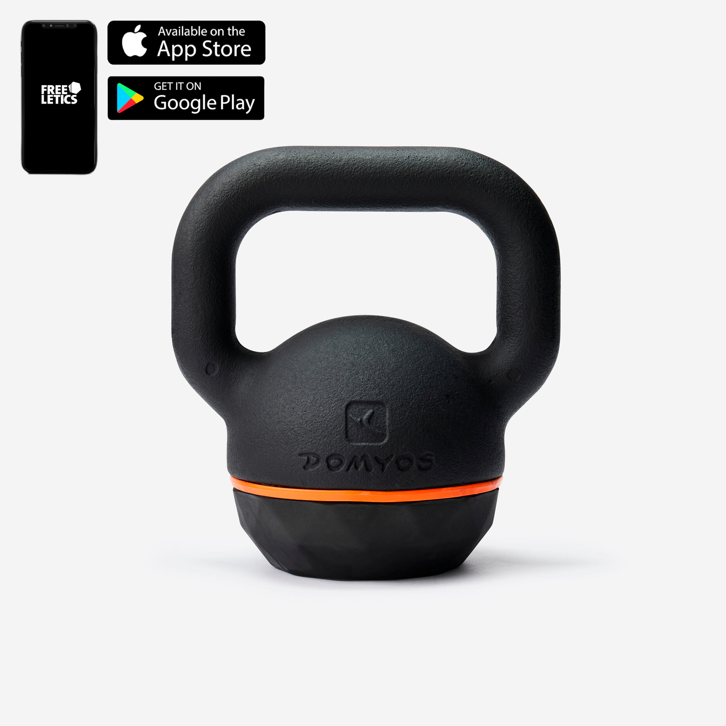 Gym Kettlebell 16 Kg Black Orange