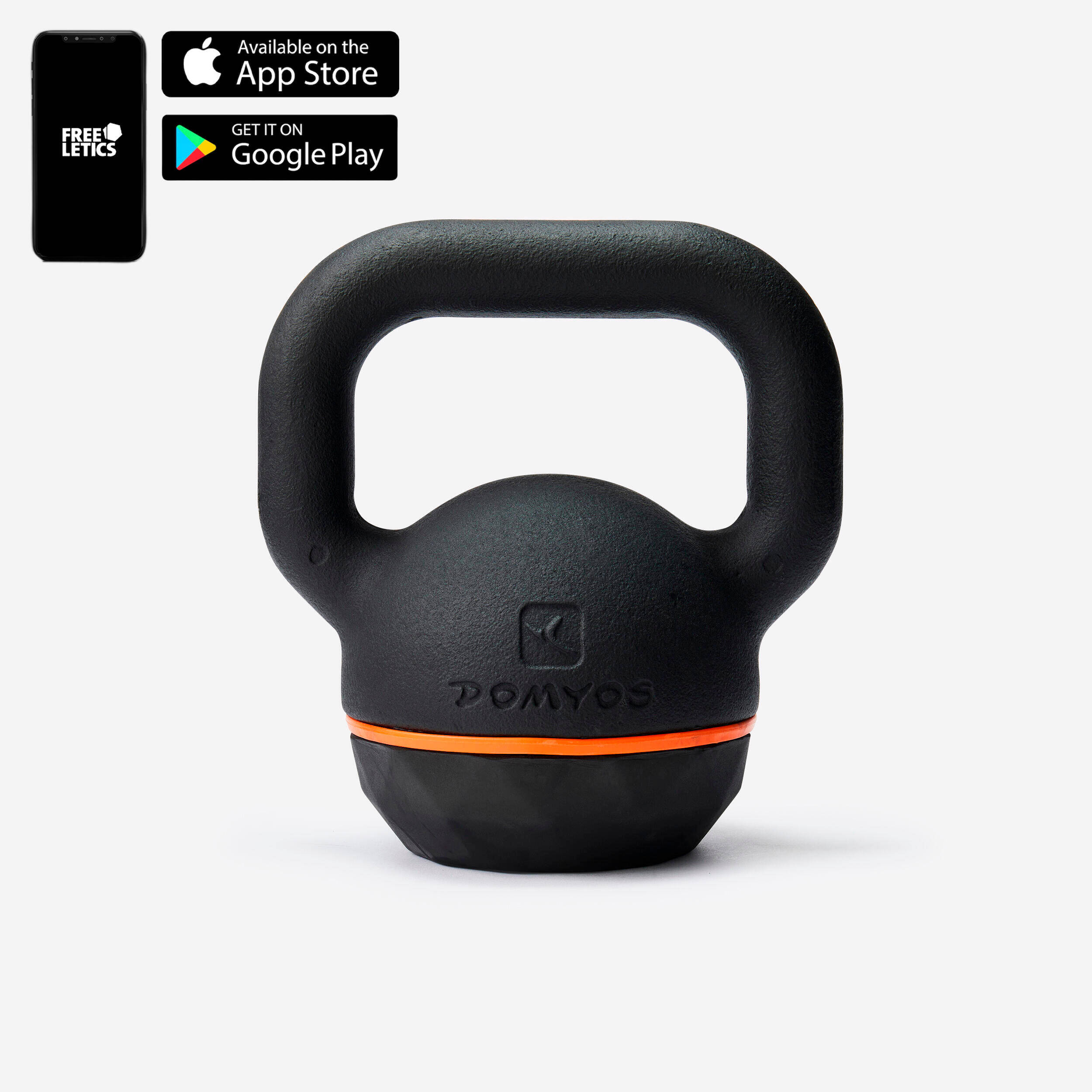 Gym Kettlebell 16 Kg Black Orange -  3