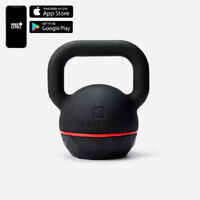 Cast Iron Kettlebell with Rubber Base - 20 kg