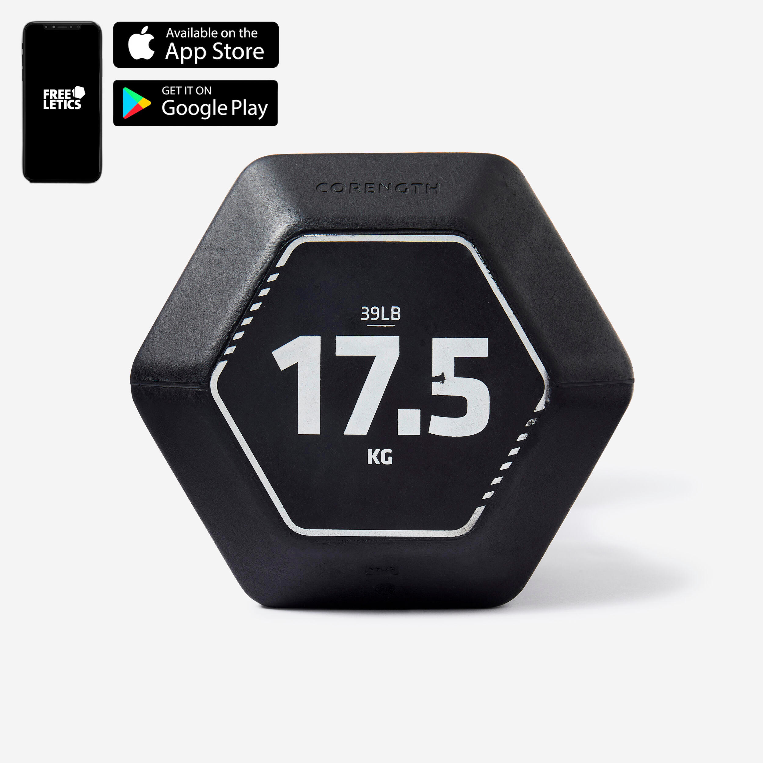 Cross Training and Weight Training 17.5 kg Recycled Cast Iron Dumbbell