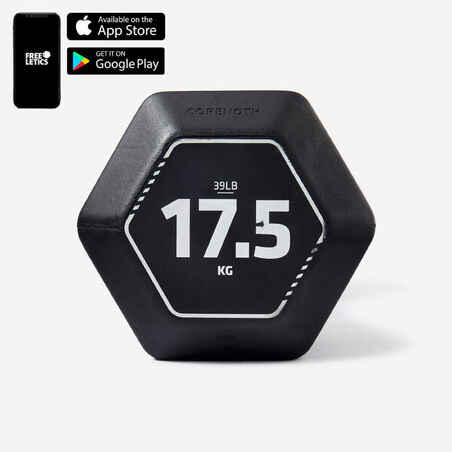 Hexagonal Cross Training Hex Dumbbell 17.5 kg - Black