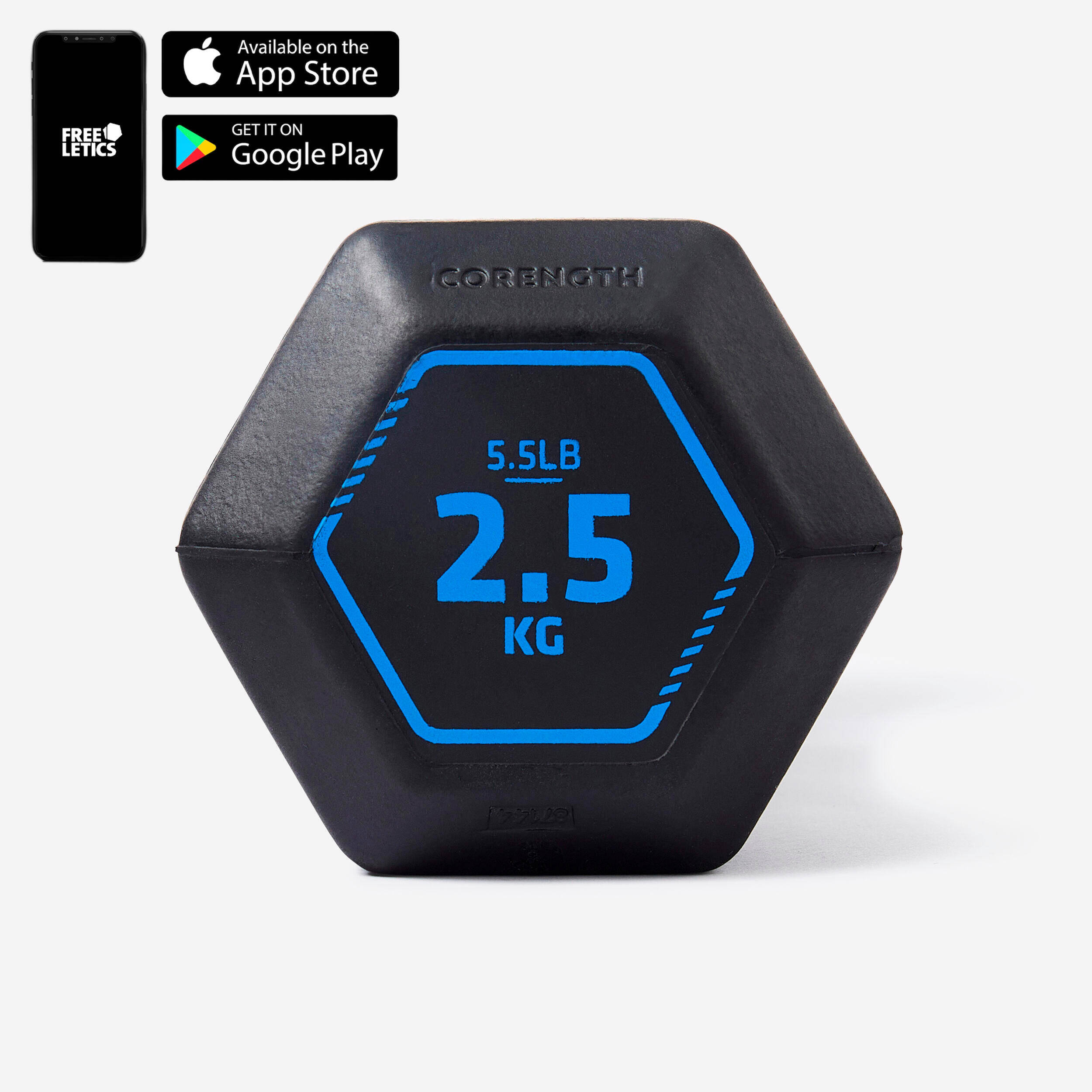 Cross Training and Weight Training 2.5 kg 80% Recycled Cast Iron Dumbbell -  3