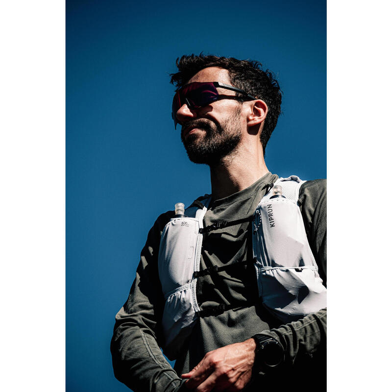 Mochila de Trail Running Unissexo KIPRUN 8 L Cinza