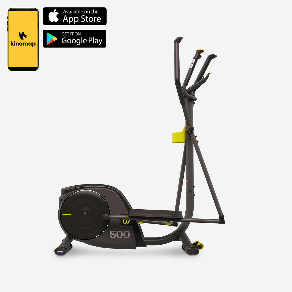 Elíptica  con bluetooth y 7 kg de rueda de inercia  Domyos 500 - Negro