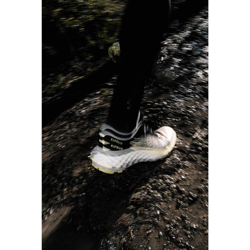 Încălțăminte alergare Trail Kiprun MT Cushion 2 
bej-galben bărbați