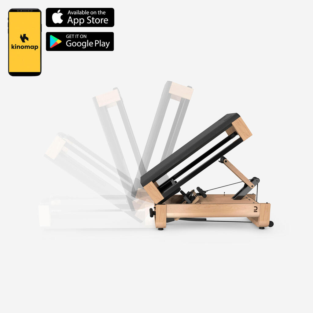 Rameur domyos woodrower 3 en 1, pliant, auto-alimenté, connecté et garanti 5 ans