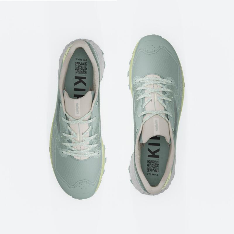 Trailschoenen voor dames XT8 groen geel