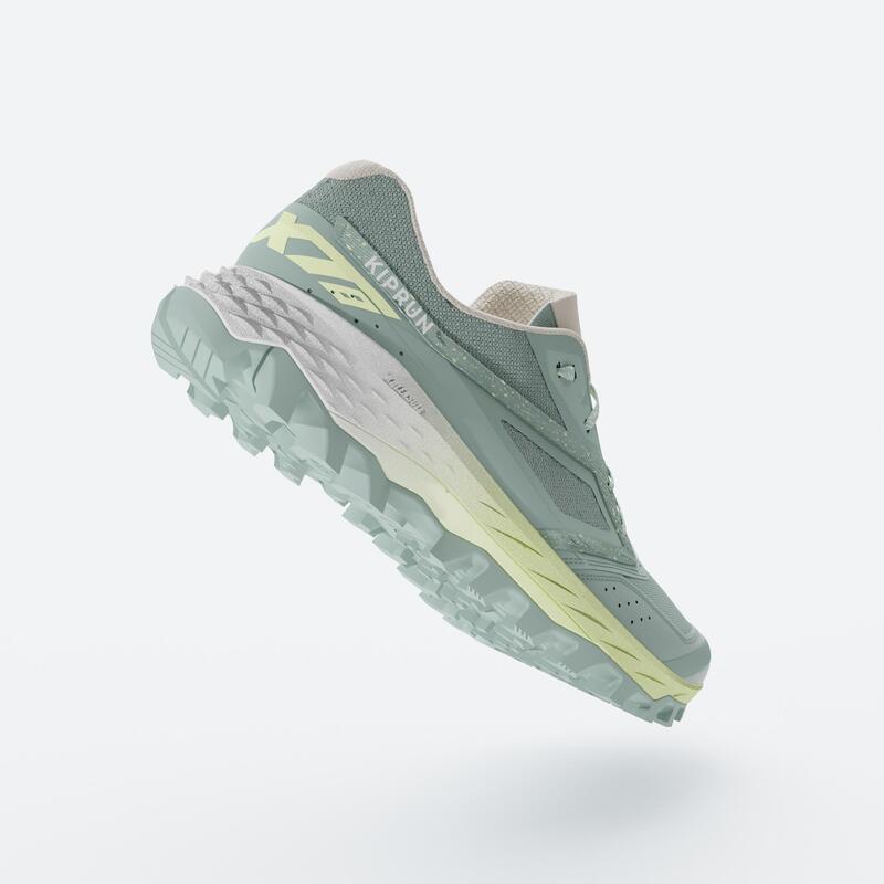 Trailschoenen voor dames XT8 groen geel