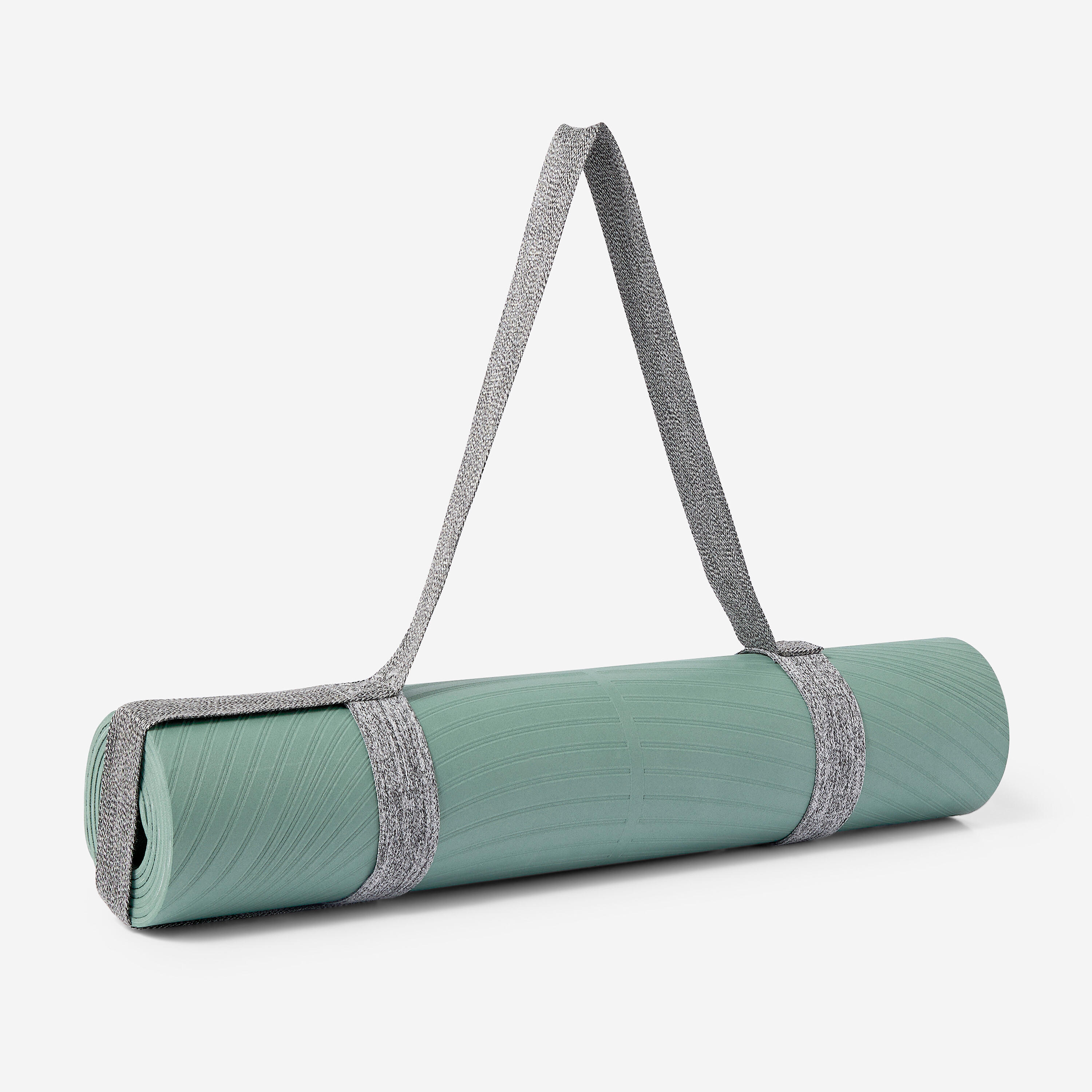 5 mm Grippy and Comfortable Gentle Yoga Mat - Dark Green/Beige 2/5