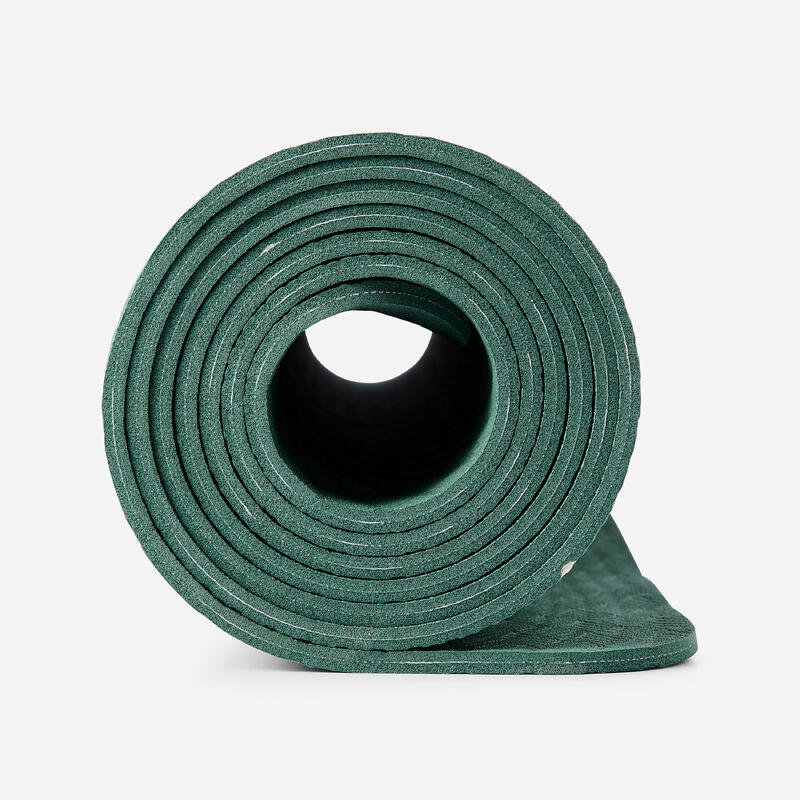 Yoga Matı - 5 Mm - Koyu Yeşil/Bej