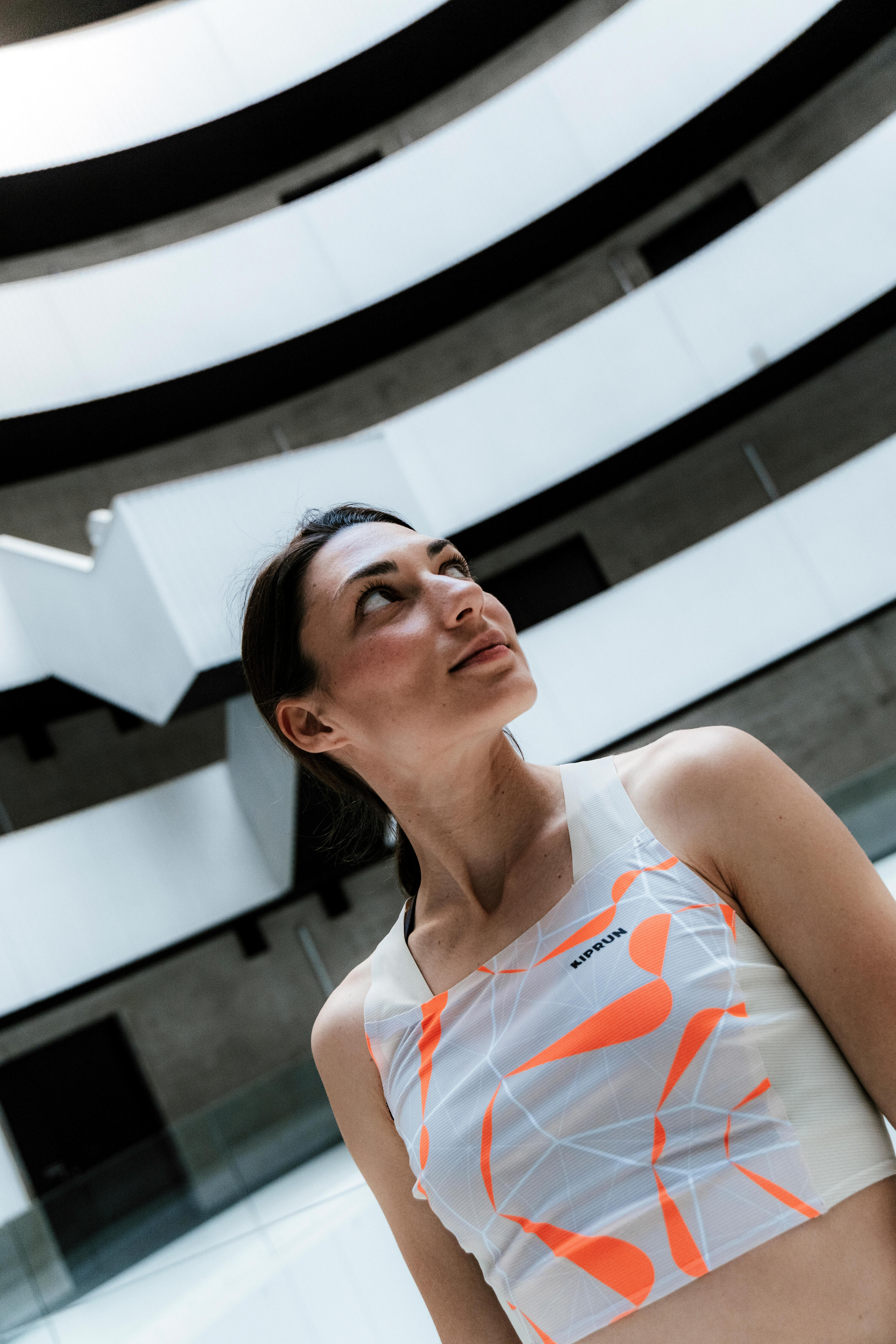 Débardeur de Running Crop top Femme - Kiprun 900 Light Replika Obvious beige 9/12