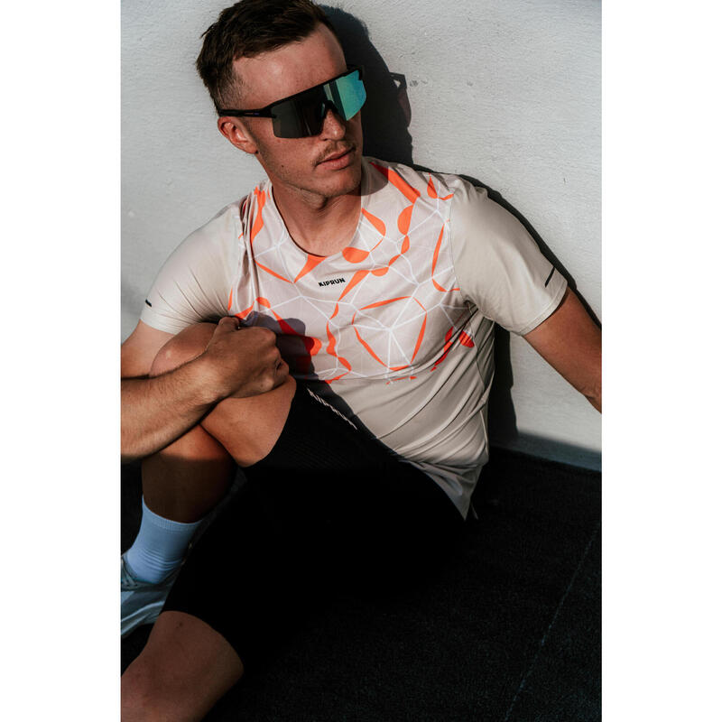 T-shirt de running longue distance homme - kiprun run 900 ultra OBVIOUS Beige