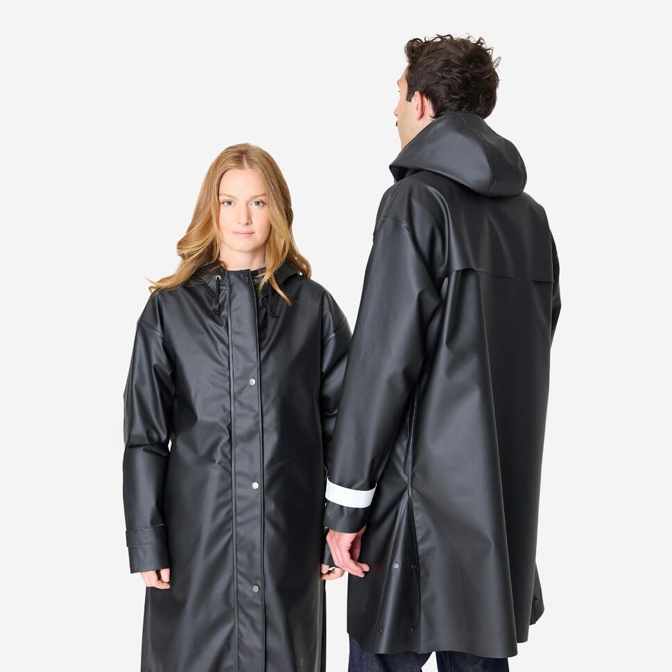 Parka na rower miejski Btwin 540 unisex przeciwdeszczowa