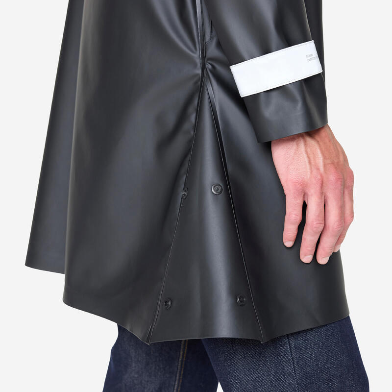 Parka imperméable vélo ville unisexe - noir