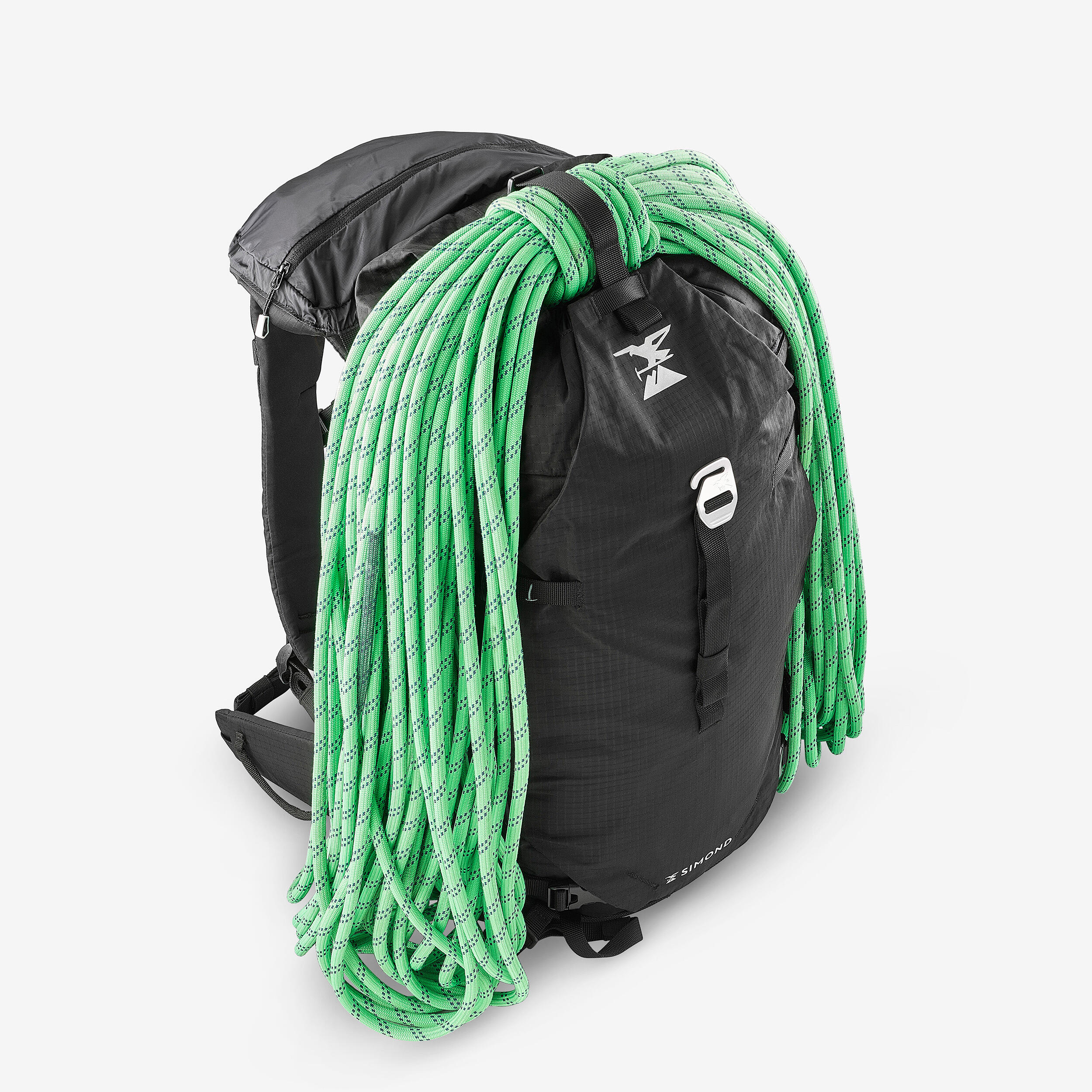 Versatile and modular mountaineering backpack, Alpinism 33 Black