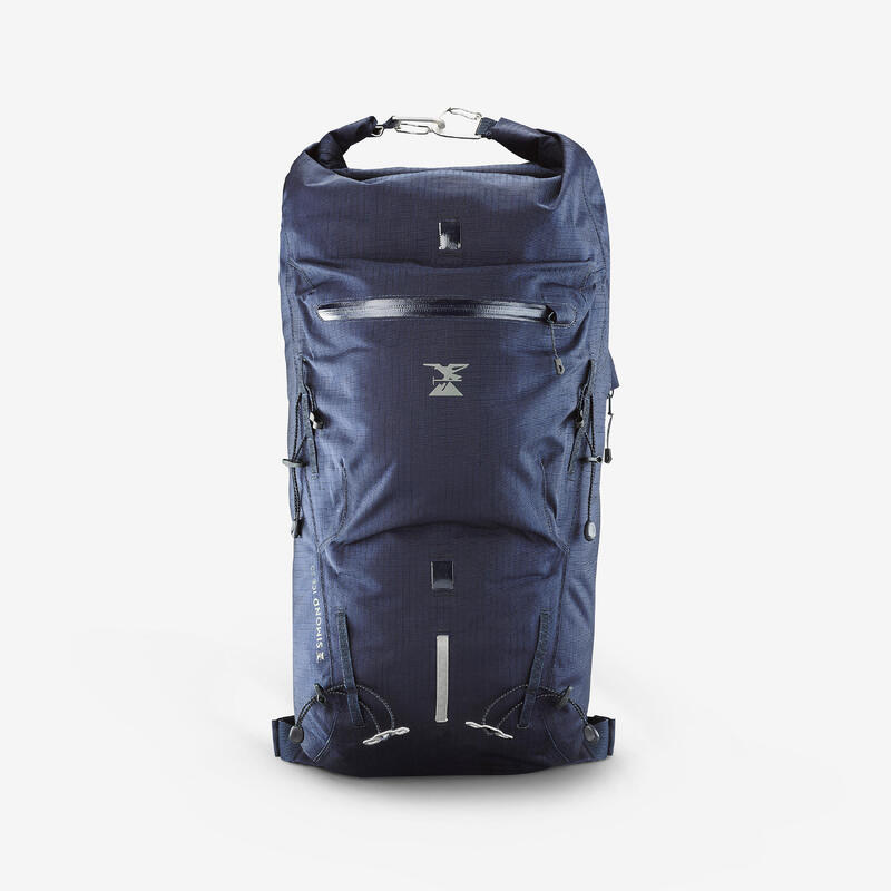 Sac à dos d'alpinisme imperméable 30 litres - ice 30 bleu