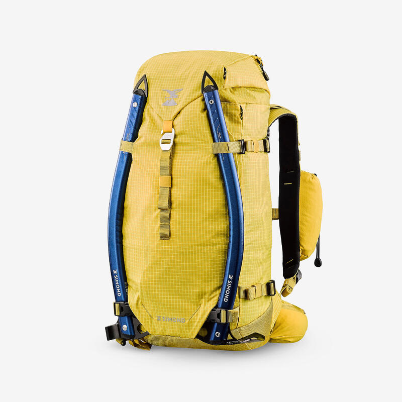 Sac à dos d'alpinisme polyvalent et modulable, Alpinism 33 jaune