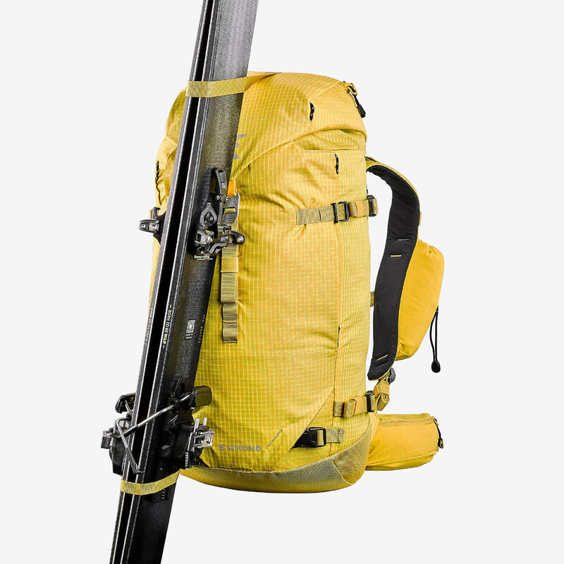 Sac à dos d'alpinisme polyvalent et modulable, Alpinism 33 jaune