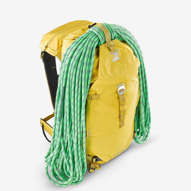 Sac à dos d'alpinisme polyvalent et modulable, Alpinism 33 jaune