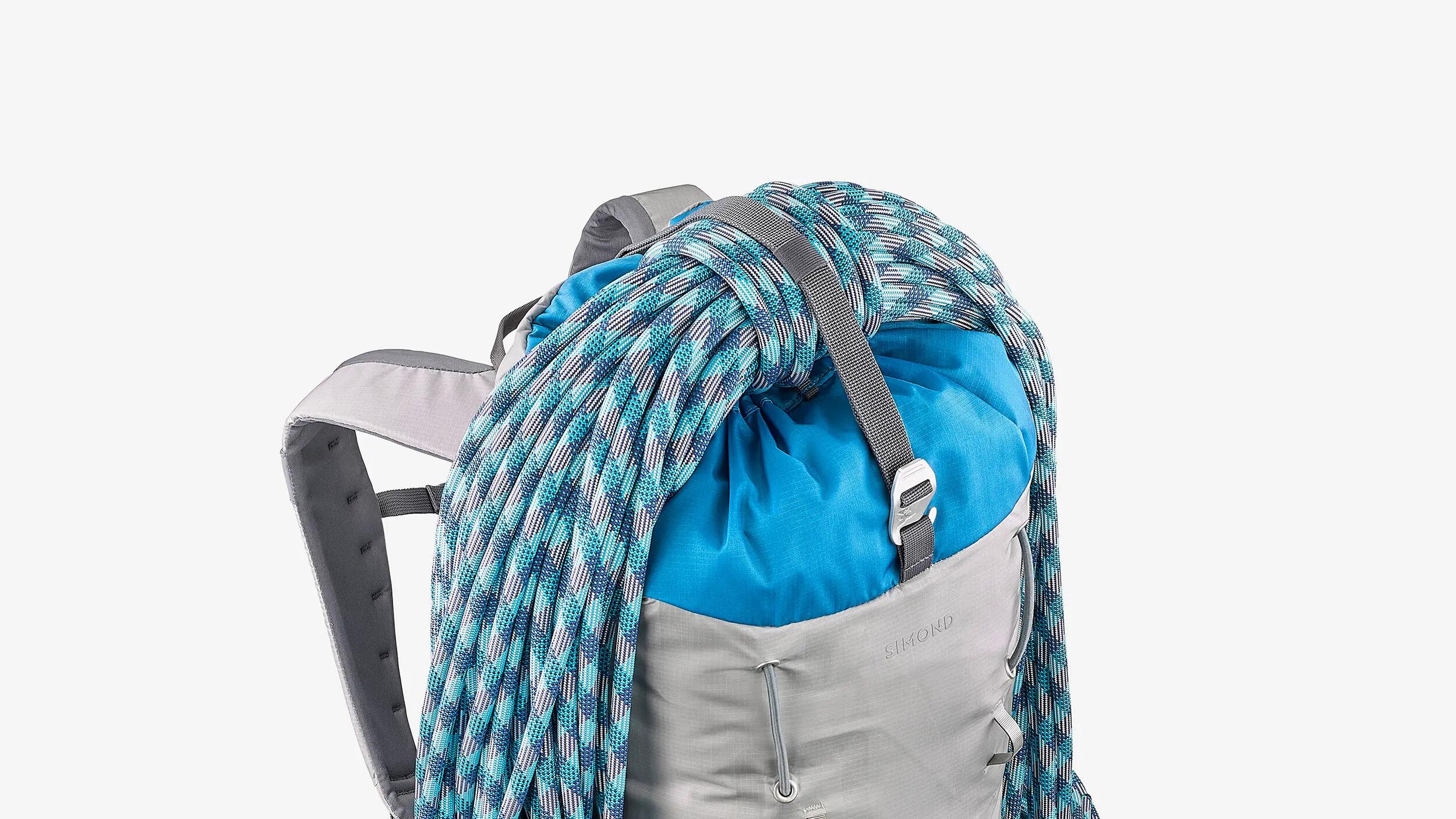 Bergsteigerrucksack beladen