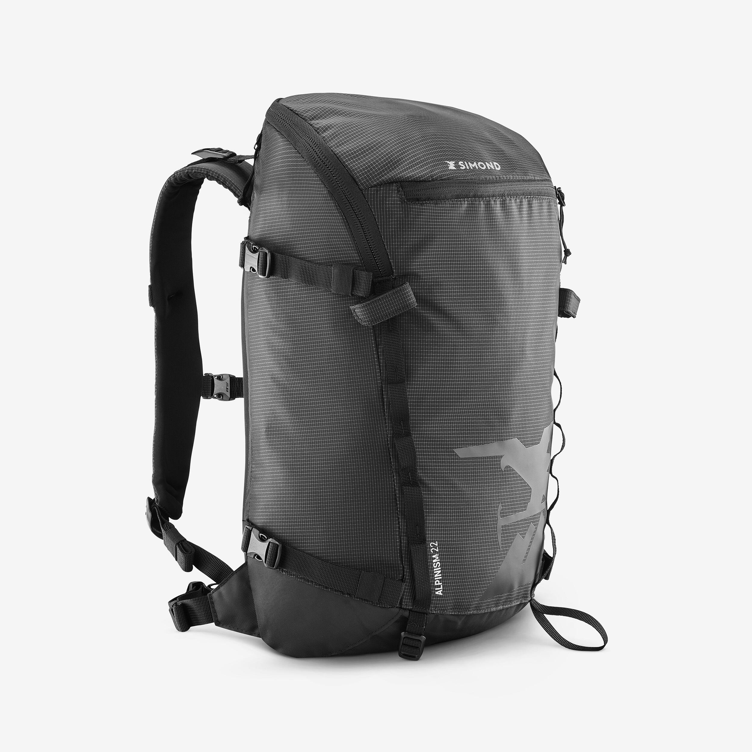 Morral de 22 litros de escalada para Adultos Simond negro