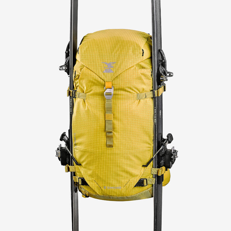 Sac à dos d'alpinisme polyvalent et modulable, Alpinism 33 jaune
