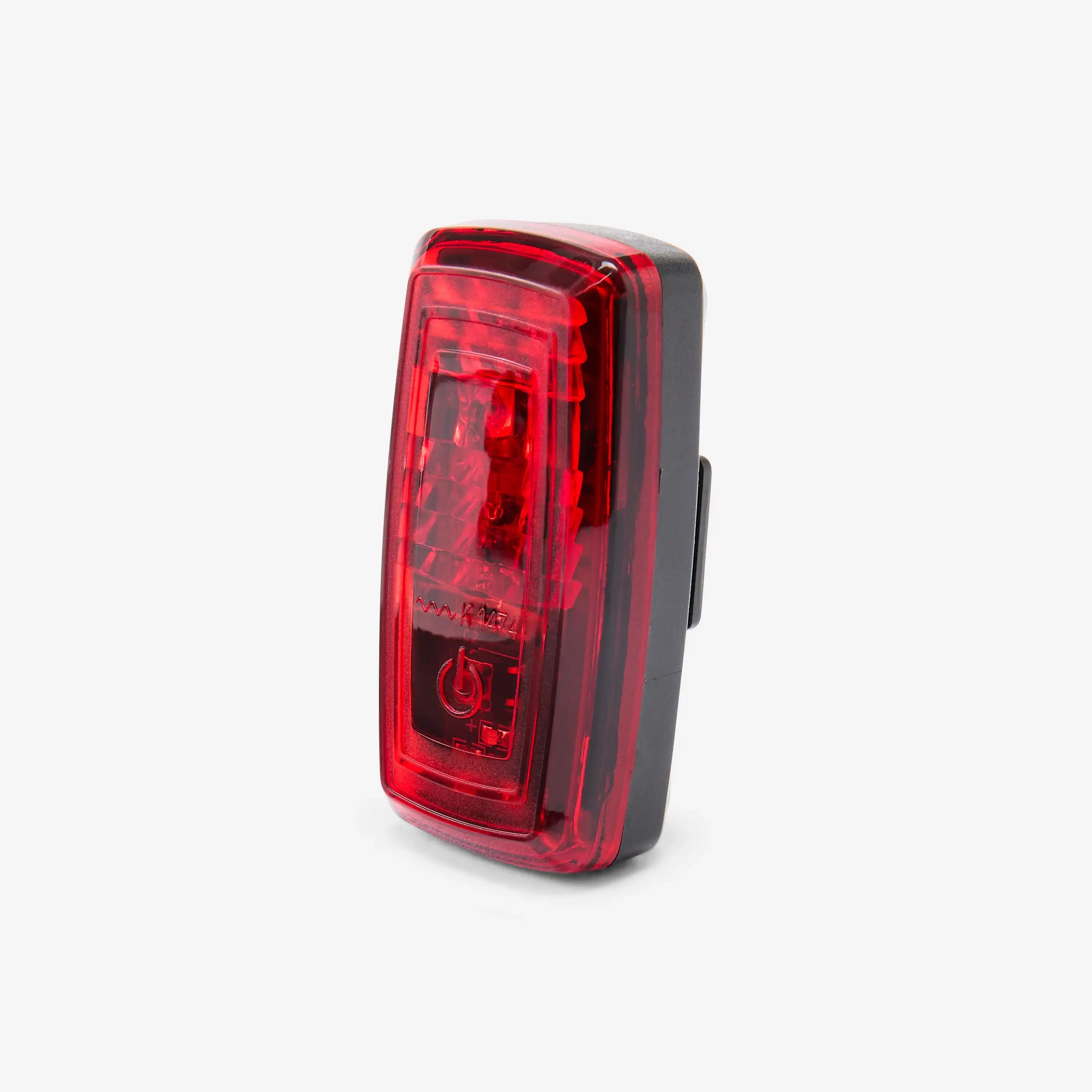 Waterproof front and rear battery-powered LED bike light set 6/7