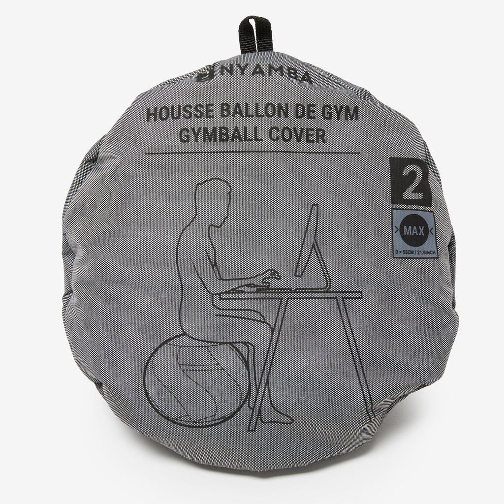 Size 2 / 65 cm Swiss Ball Cover - Grey