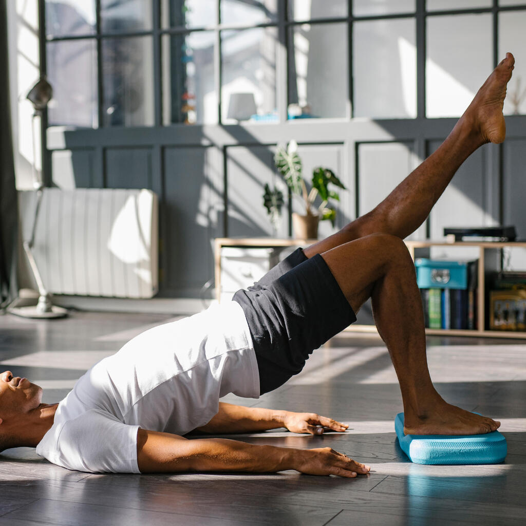 Pad en mousse de Pilates épaisseur 6 cm, bleu