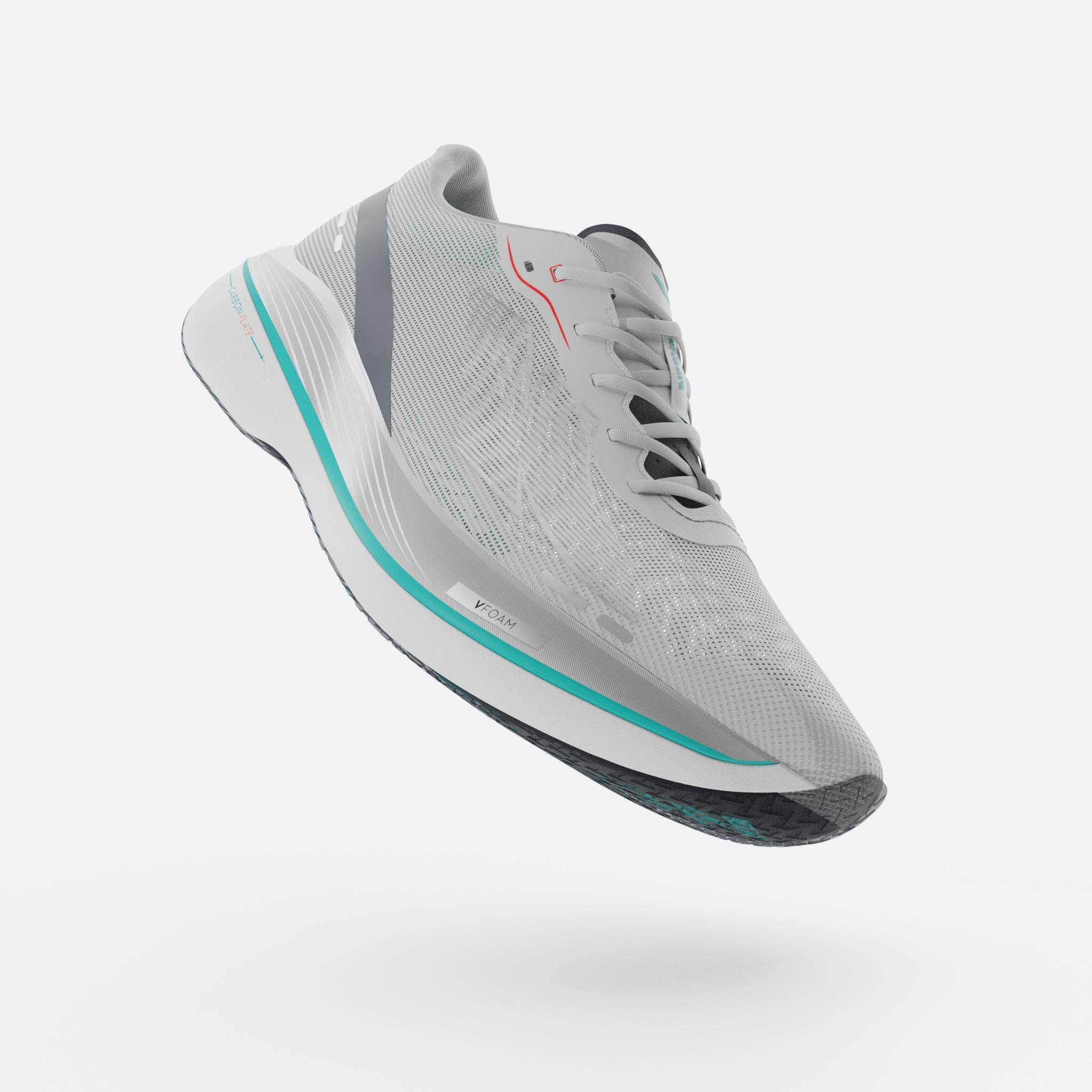 Chaussures de Running avec plaque Carbone Homme, Kiprun Kipstorm Challenger gris 2/17