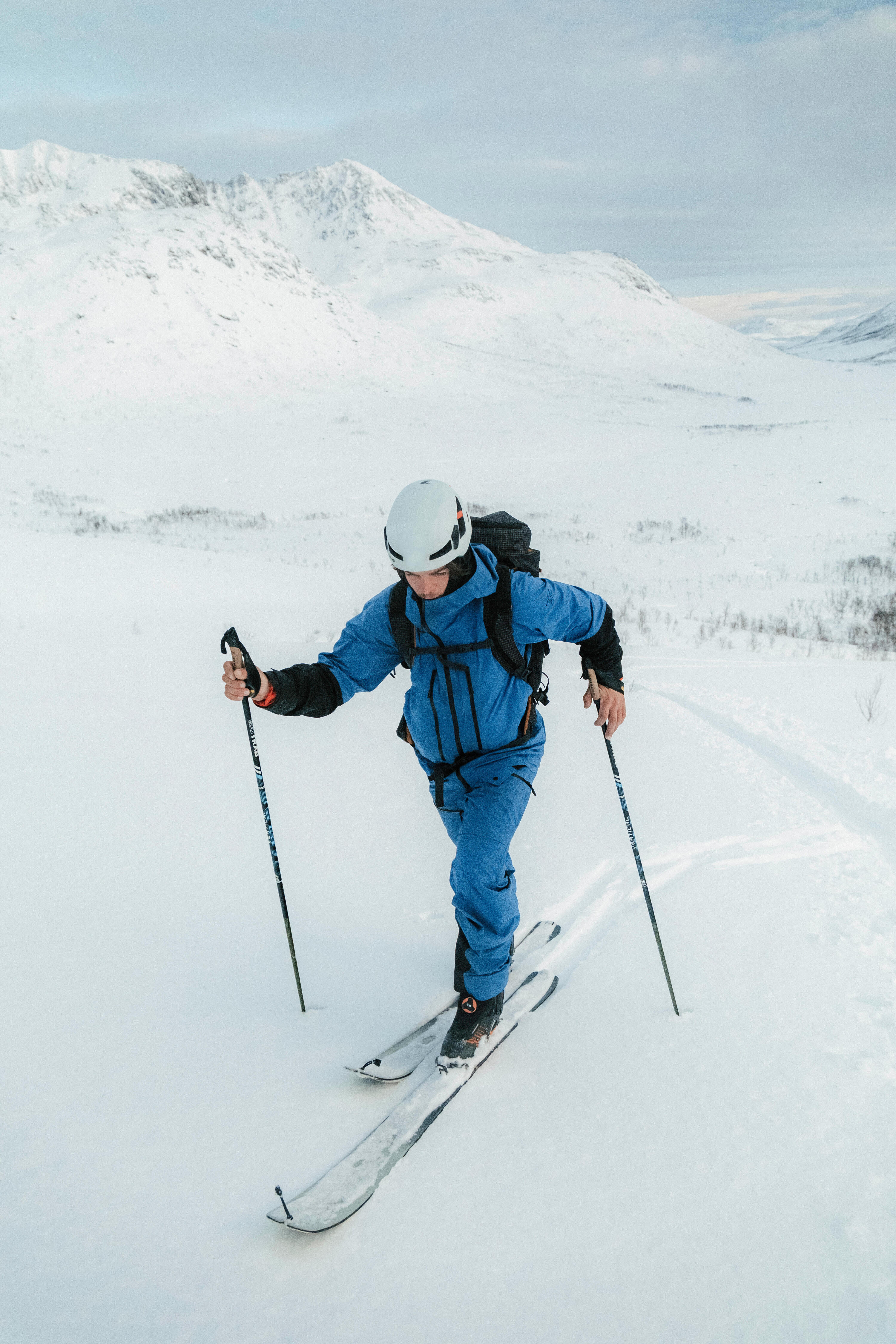 Wasserdichte Skitouren-Jacke Herren, Wilder Blau 19/21