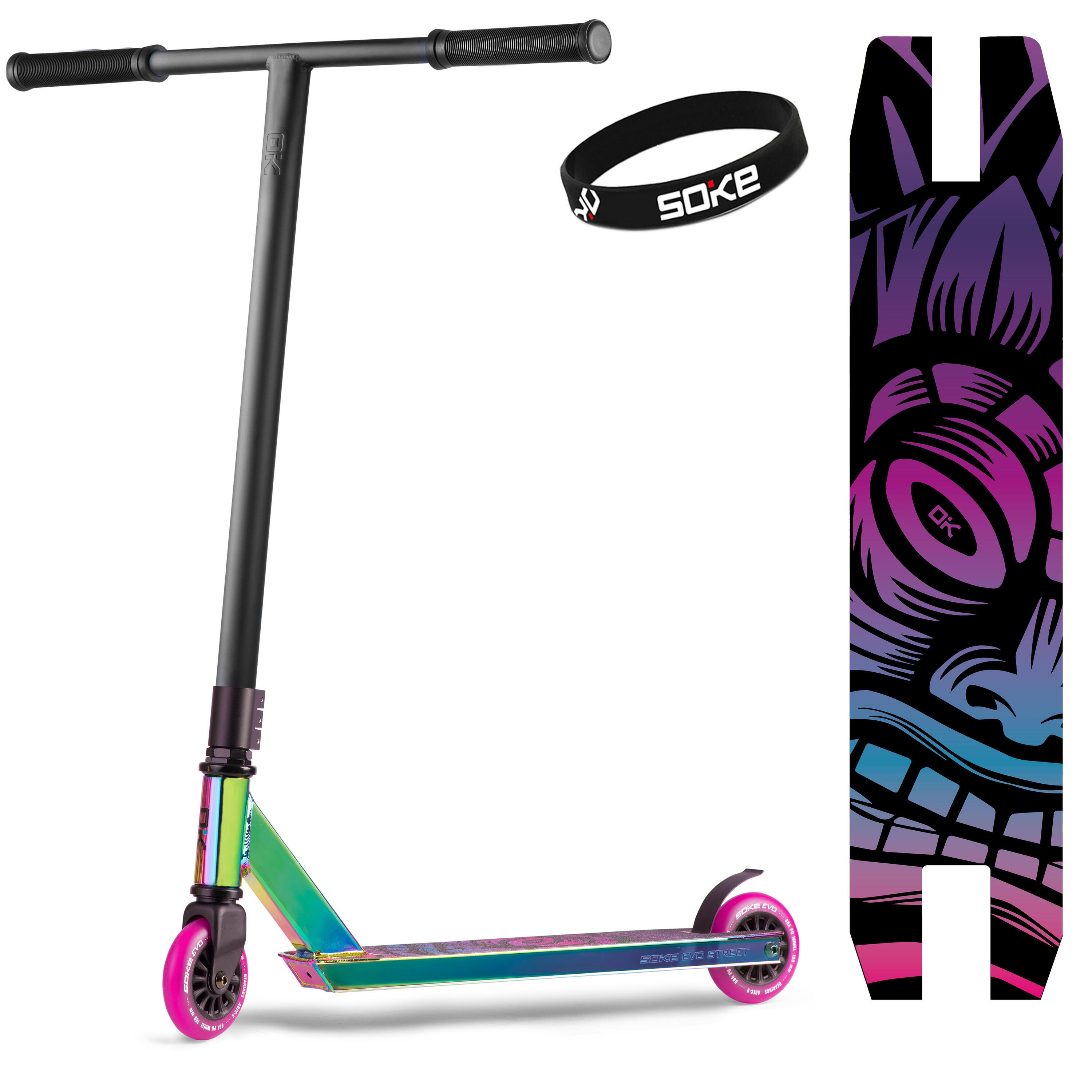 Hulajnoga wyczynowa Soke EVO Street black neochrome 4/11