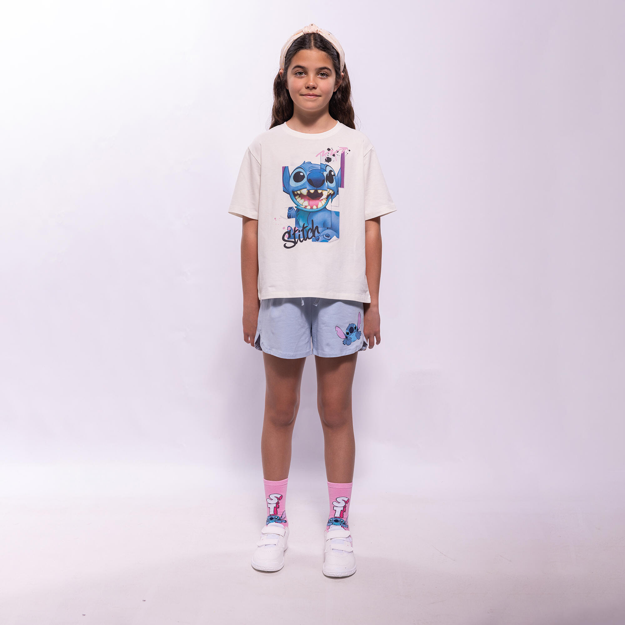 Pantalón corto short Lilo y Stitch Niña de 5 a 14 años. 5/6