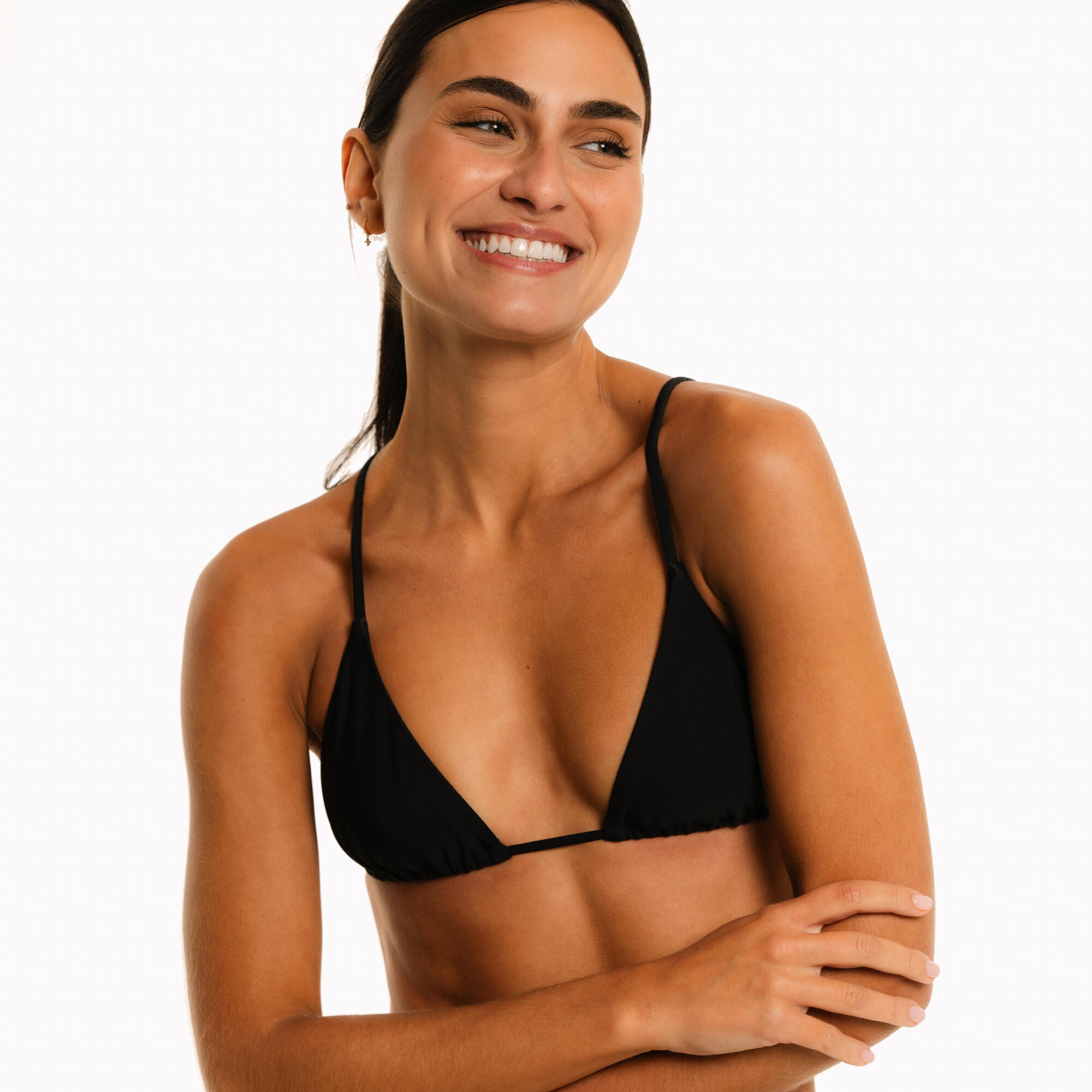 SUN & SURF Top Bikini Mujer Triángulo Negro