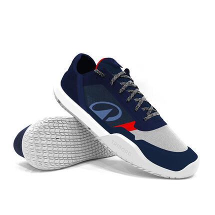 Chaussures basket de pont homme, 500 bleu gris