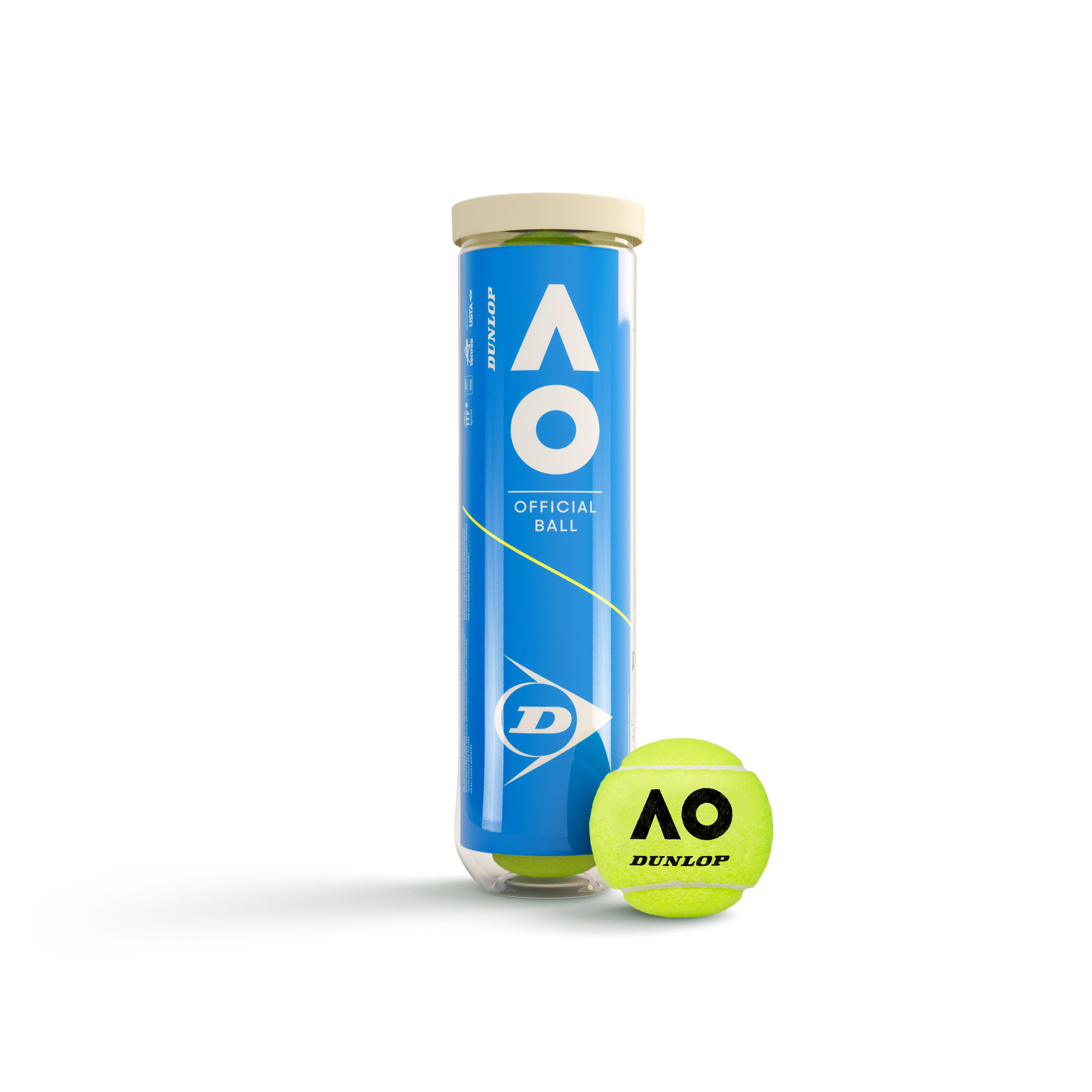 Tennisbälle - Australian Open 4er-Dose gelb 3/5