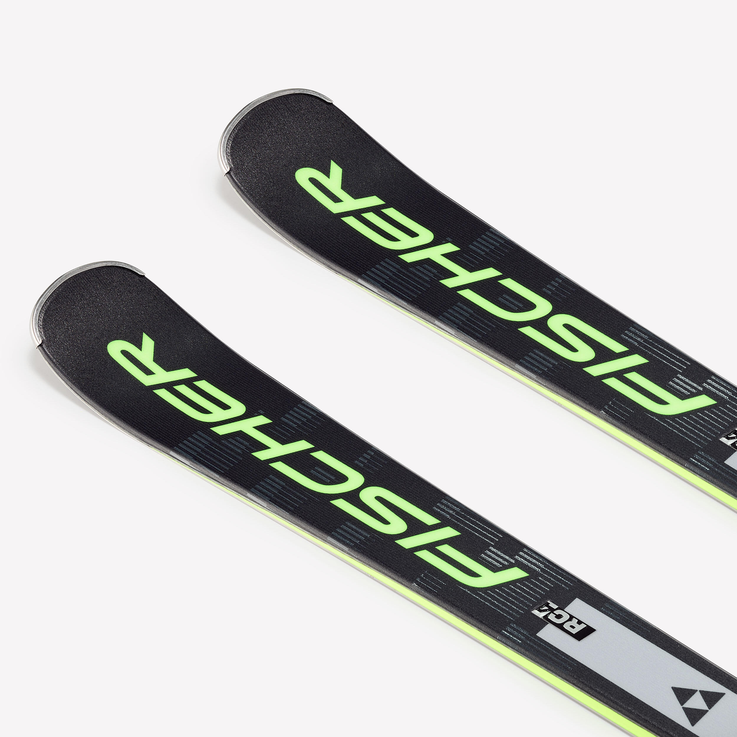 Alpiner Leistungsski mit Bindungen, Fischer RC4 Schwarz Gelb 2/9