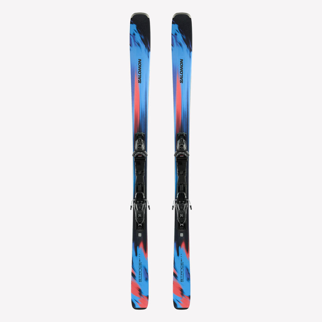 Plave muške skije sa vezovima AM SALOMON STANCE 84 NASTURTIUM