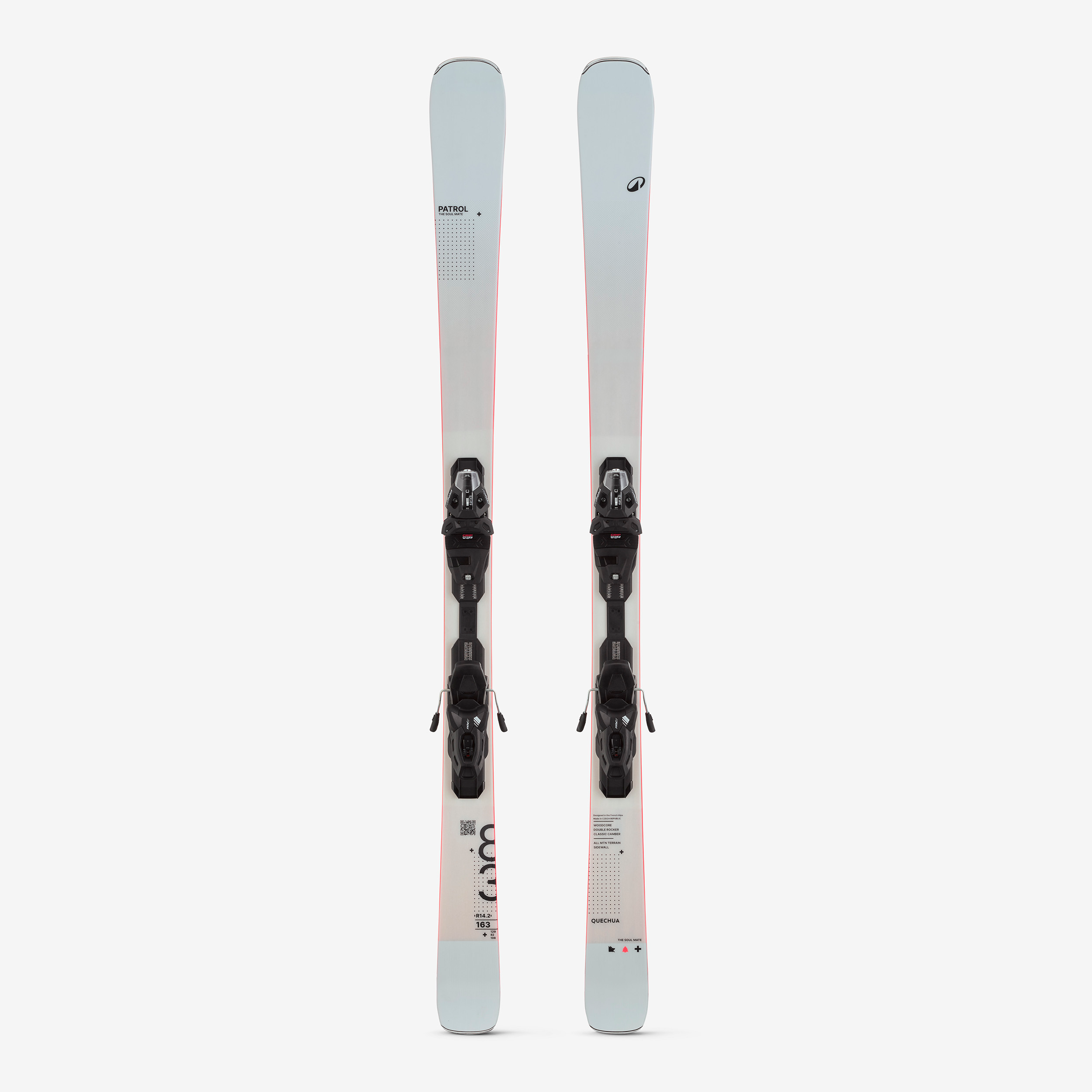 Ski all mountain avec fixations, patrol 83, gris - WEDZE
