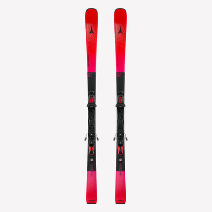 Ski alpin performant avec fixations, Atomic G7, rouge et noir